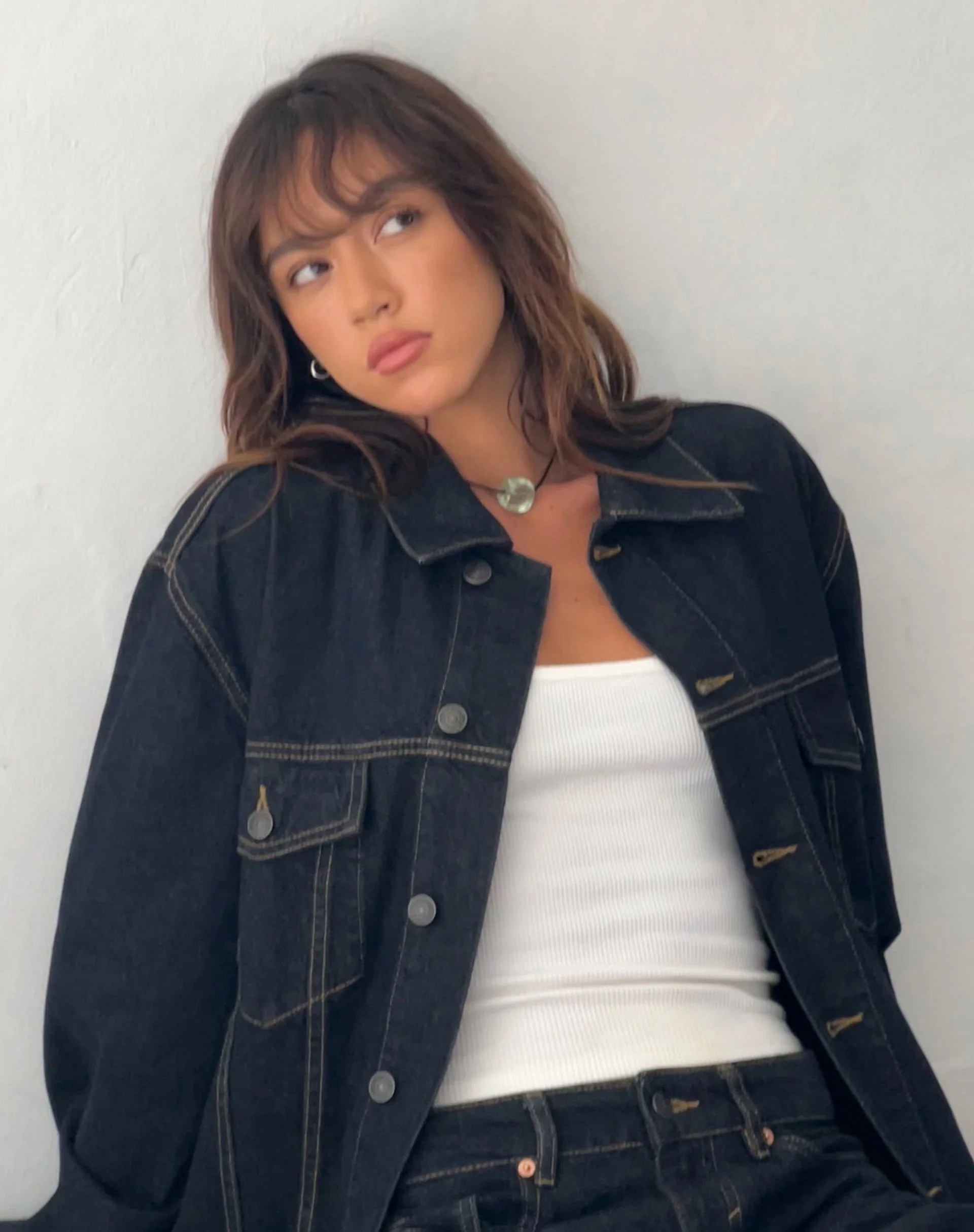 Oversized Denim Jacket in Indigo - Image 3