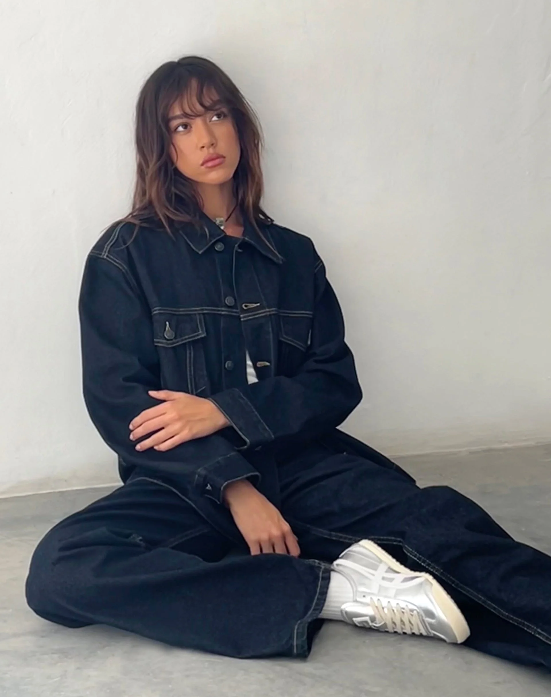 Oversized Denim Jacket in Indigo - Image 5