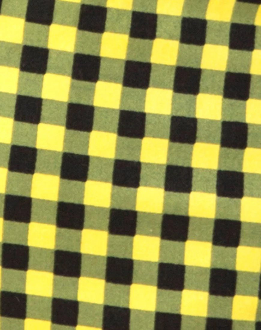 Oxford Shirt in Medium Gingham Yellow - Image 5
