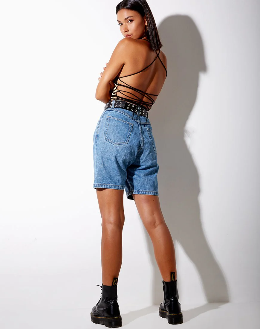 Ozka Crop Top in Tiger Gold - Image 5