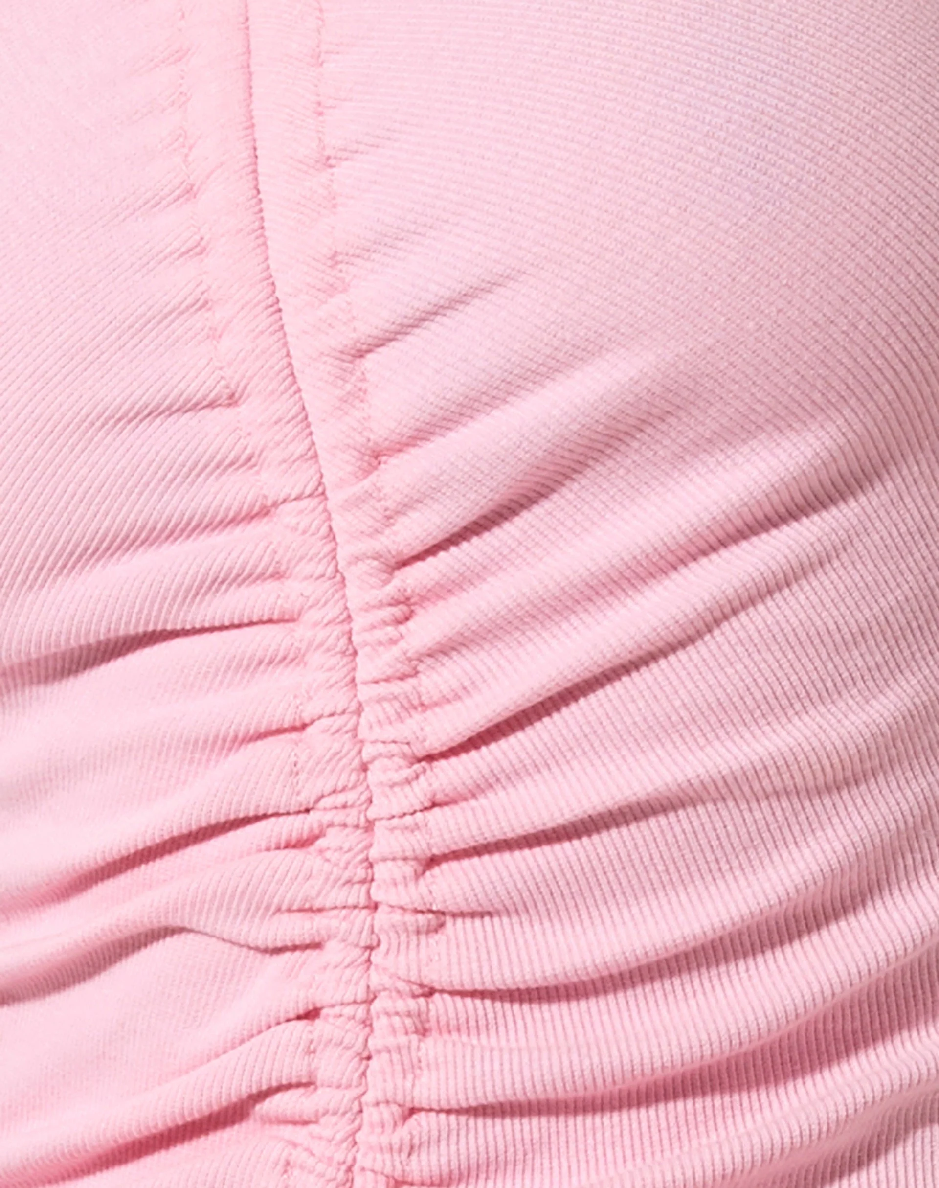 Paladia Bodycon Dress in Rib Baby Pink - Image 5