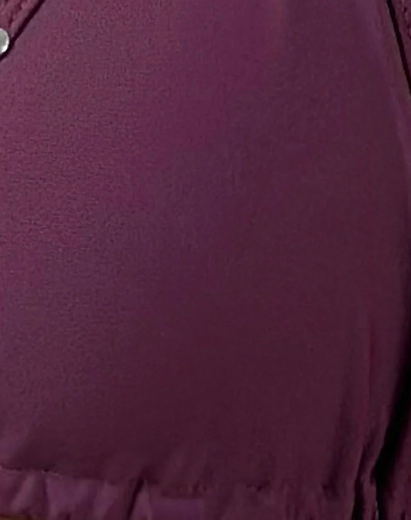 Pami Bikini Top in Burgundy with Studs - Image 7
