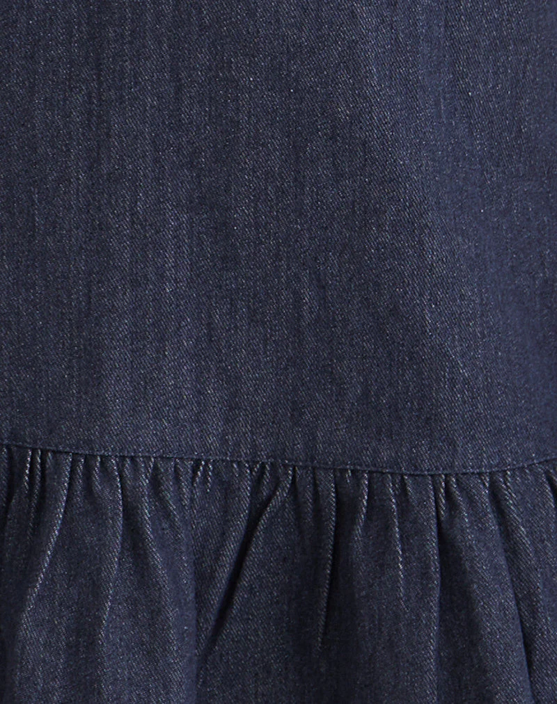 Pamina Mini Dress in Denim Indigo - Image 6