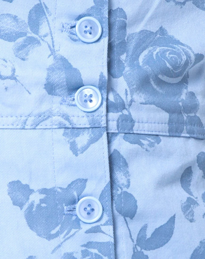 Pana Pinafore Dress in Sky Rose - Image 5