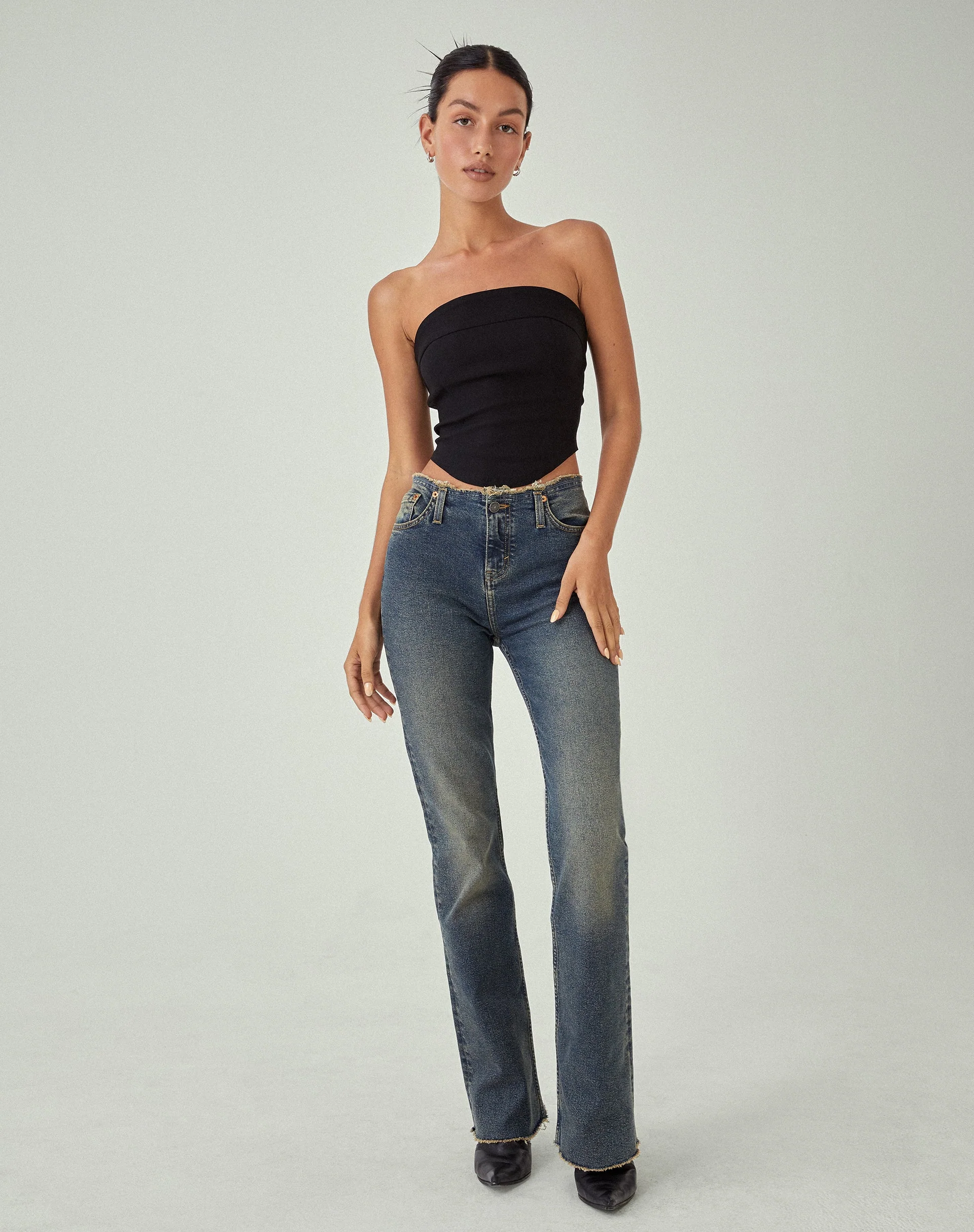 Panilka Bandeau Top in Black - Image 4