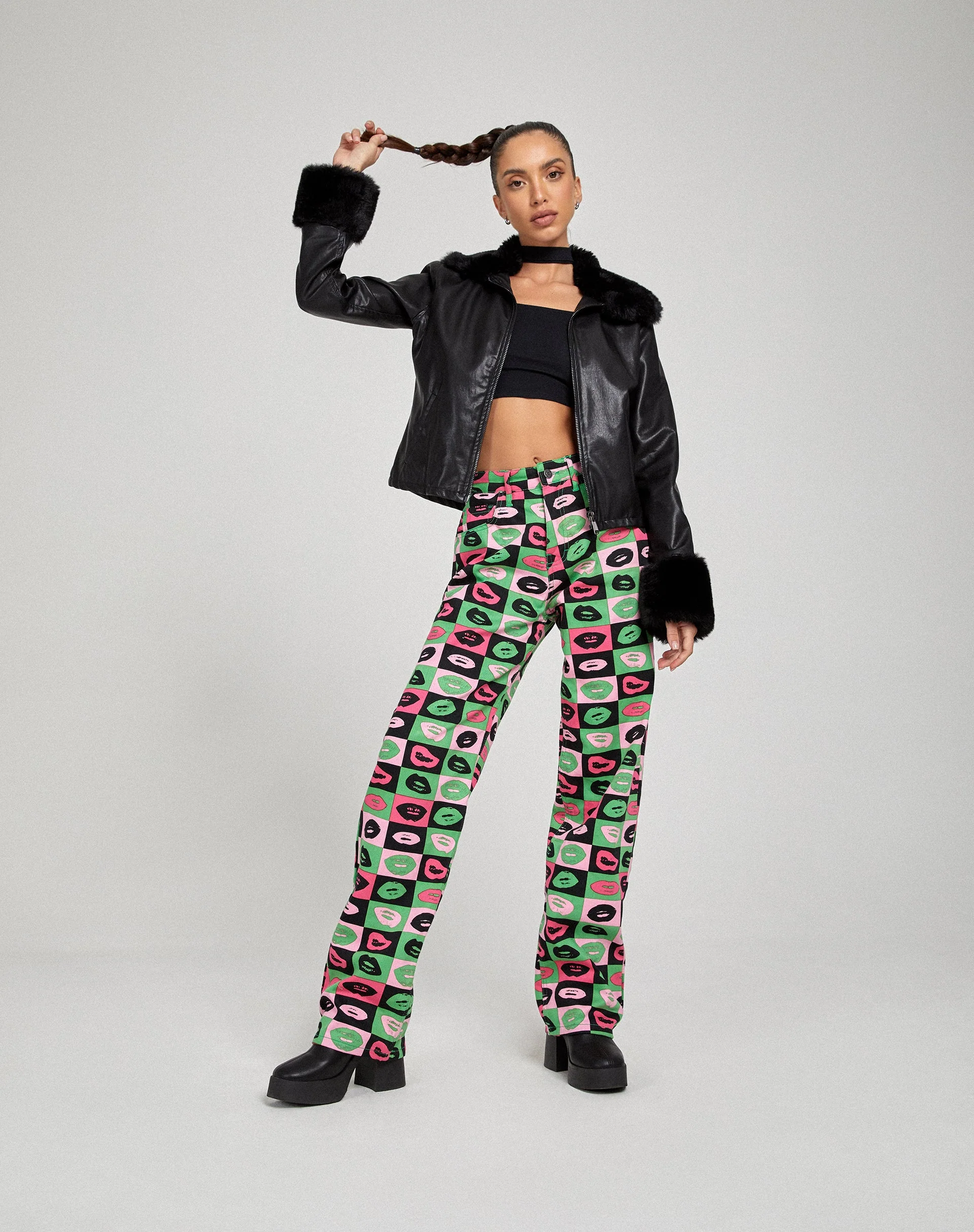 Parallel Jeans in Lips Green - Image 2