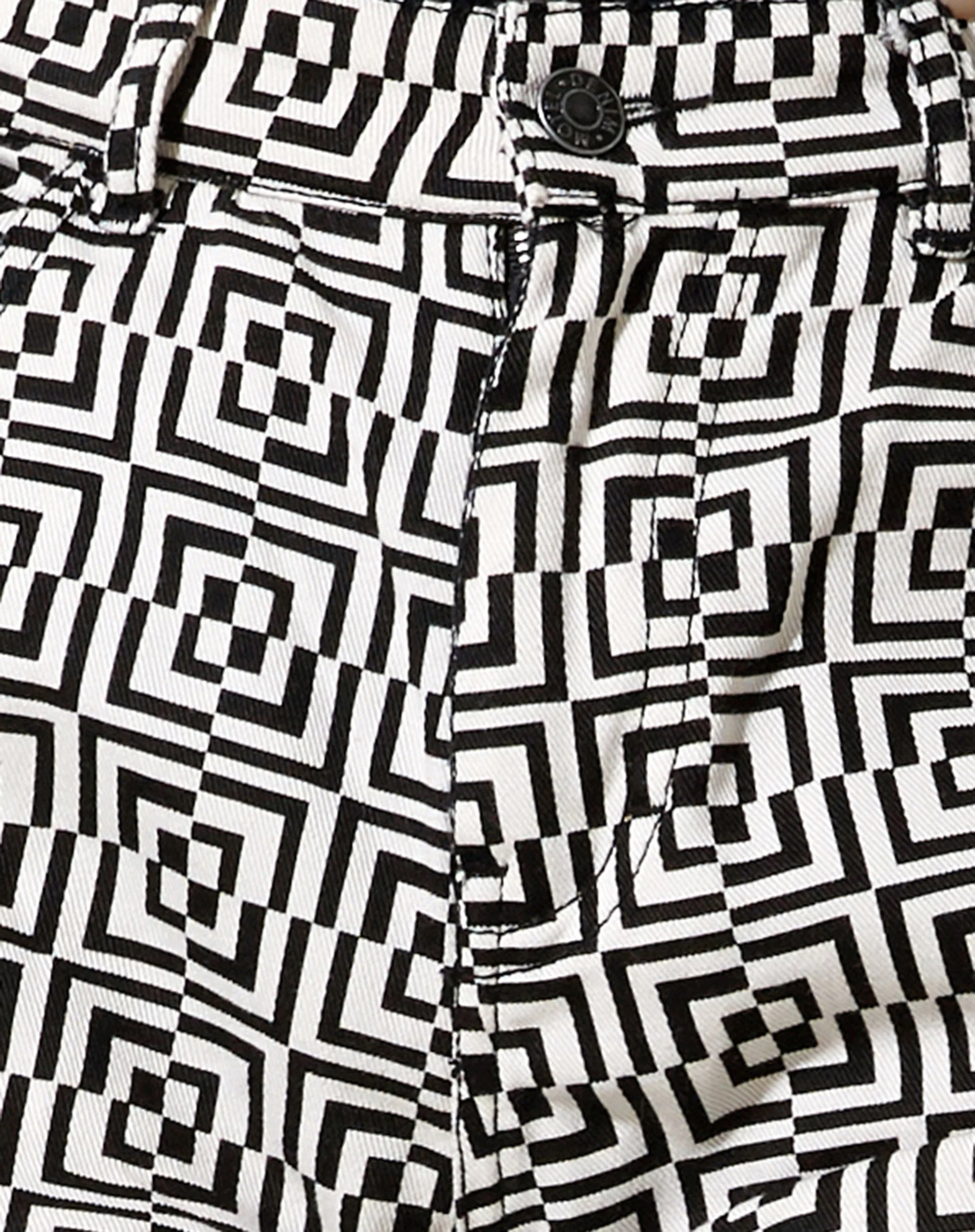 Parallel Jeans in Optic Square Black and White - Image 8