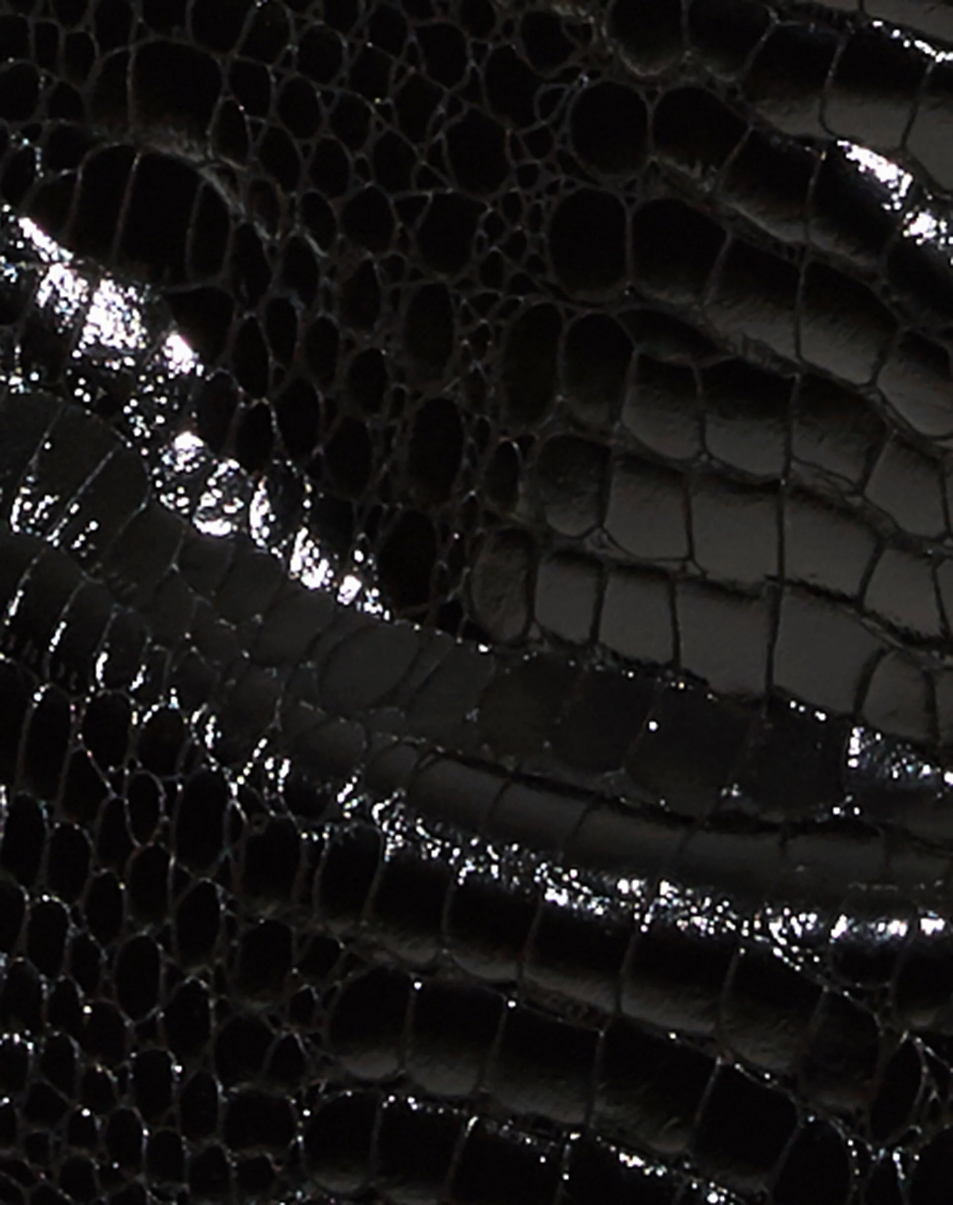 Pelma Mini Skirt in Croc PU Black - Image 7