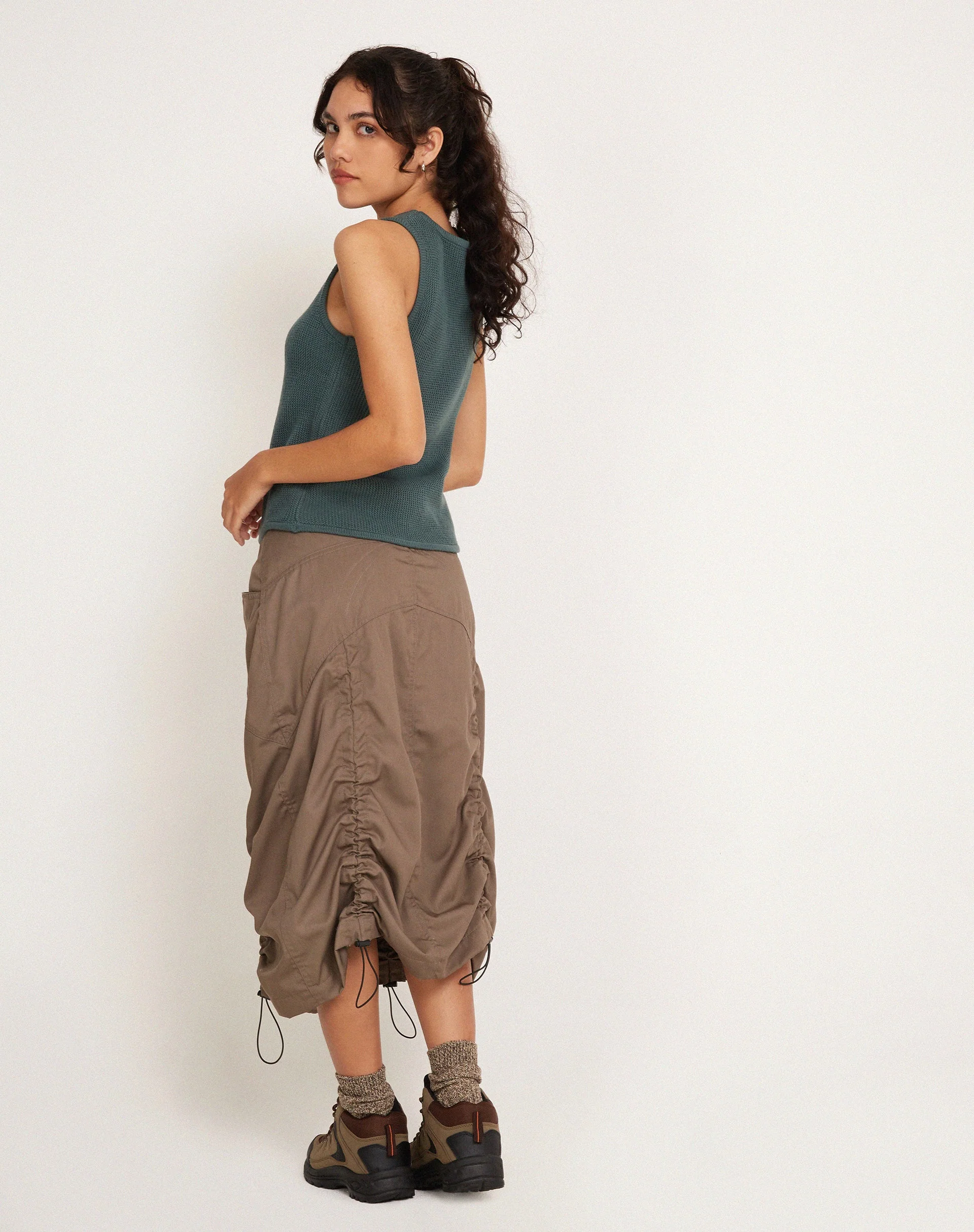 Phindi Knitted Vest in Khaki - Image 5