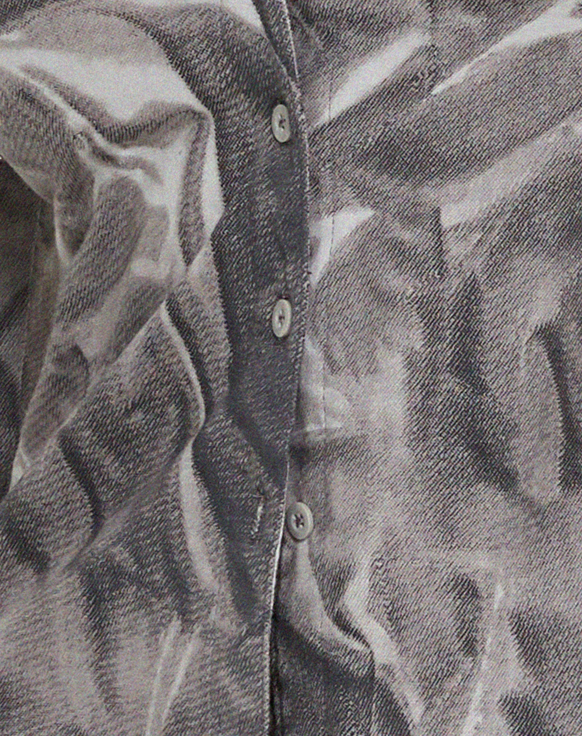 Phole Button Up Shirt in Dystopian Crease Grey - Image 6