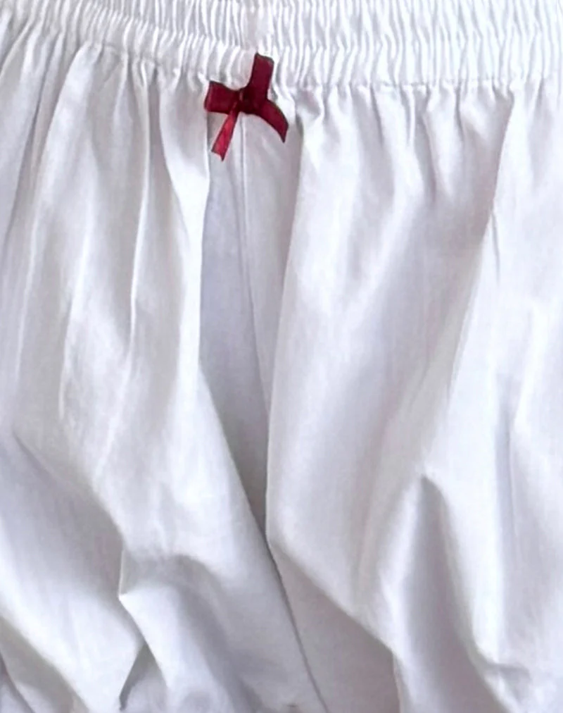 Picuta Brief Shorts in White with Red Trim - Image 6