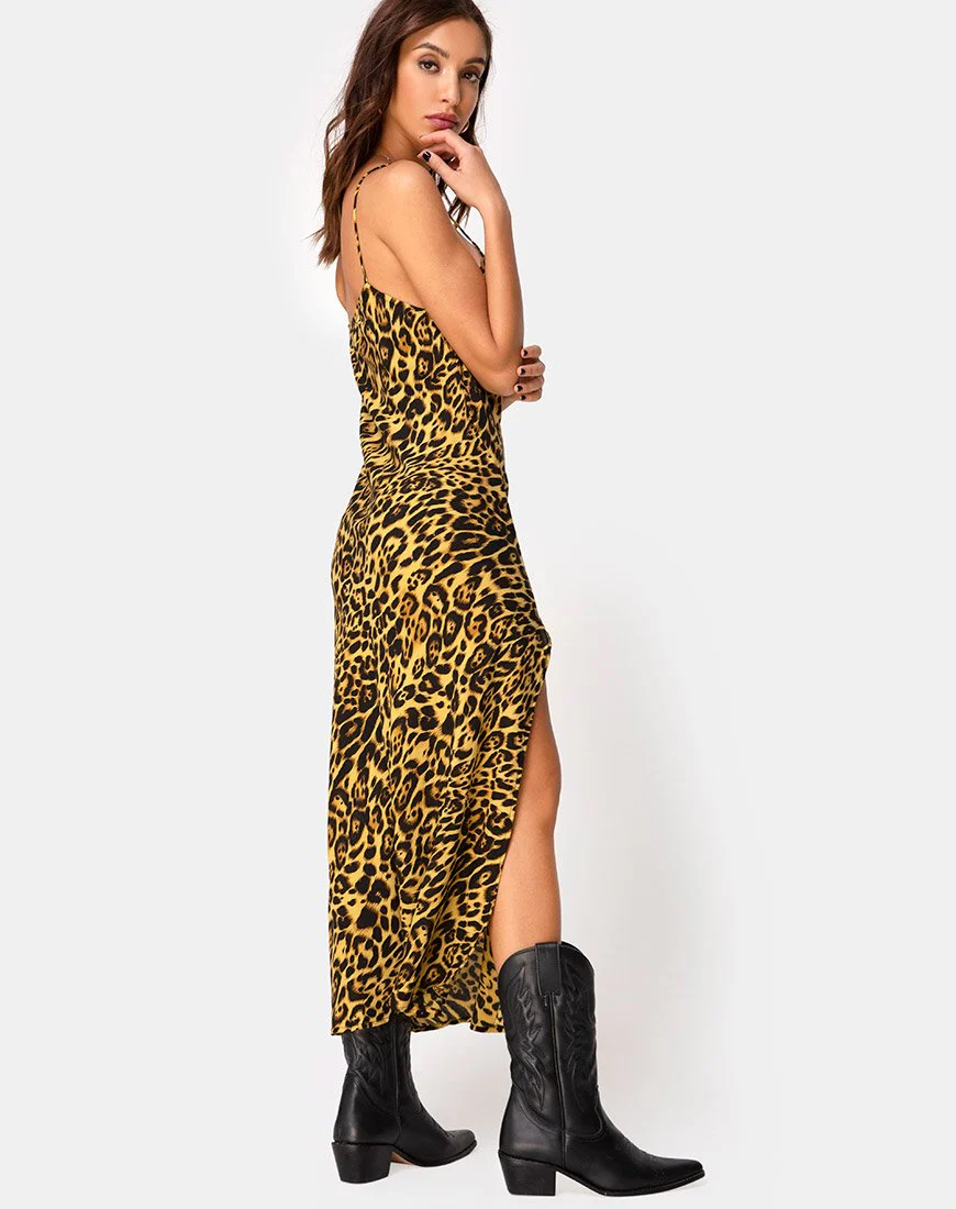 Quinty Dress in Leopard - Image 4