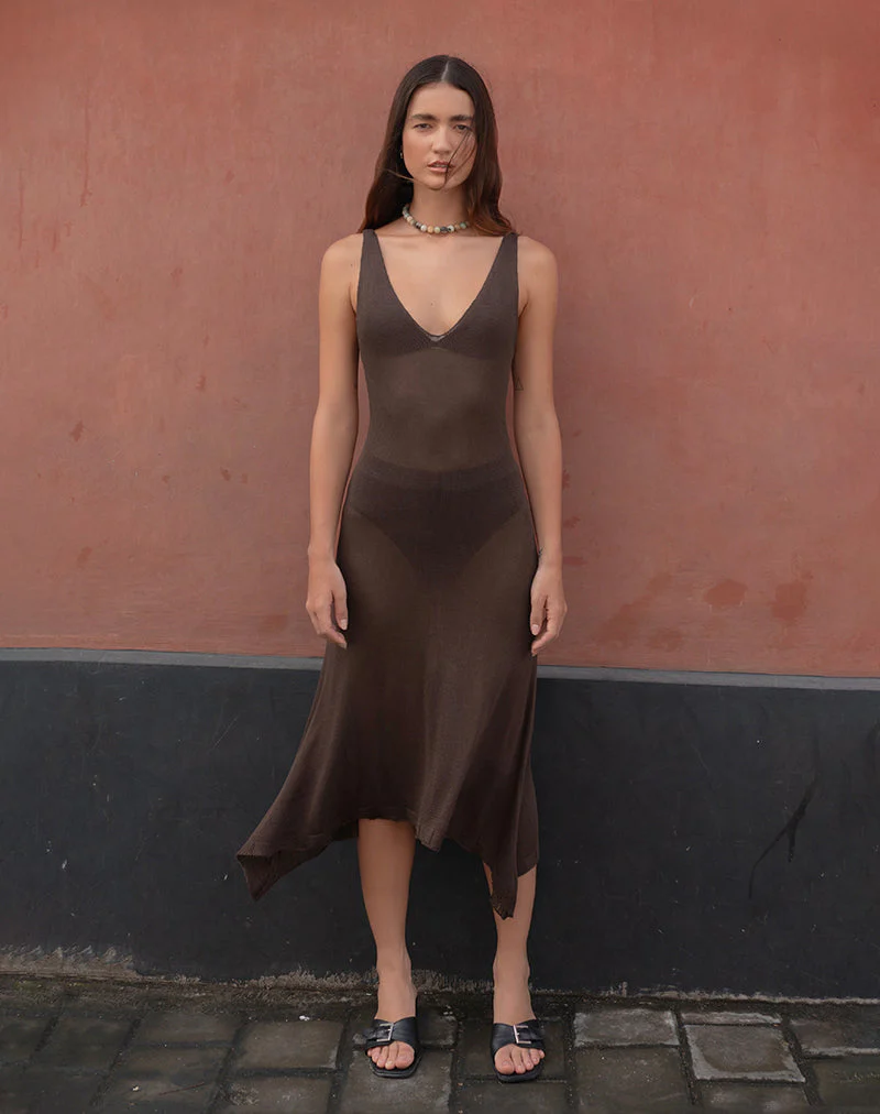 Rabindra Maxi Dress in Brown - Image 3