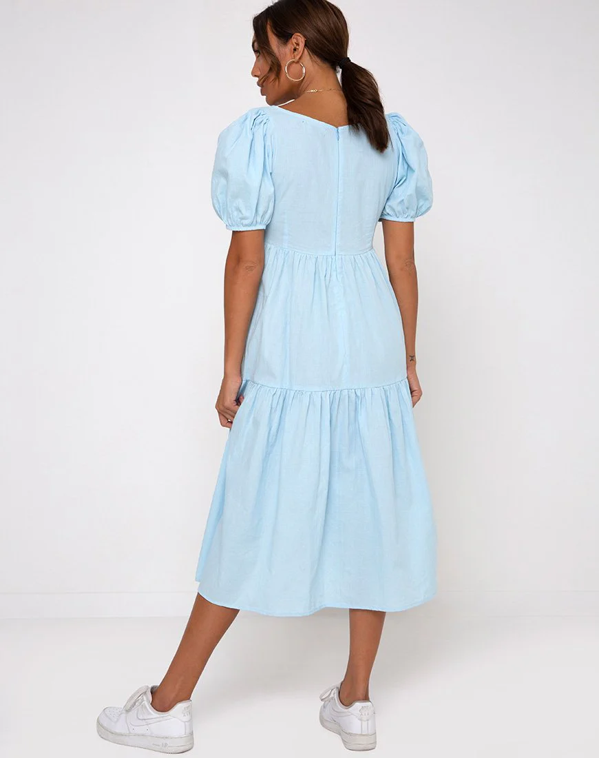 Rachel Midi Dress in Sky Blue - Image 4