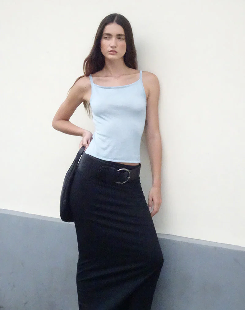 Raiya Vest Top in Baby Blue - Image 2