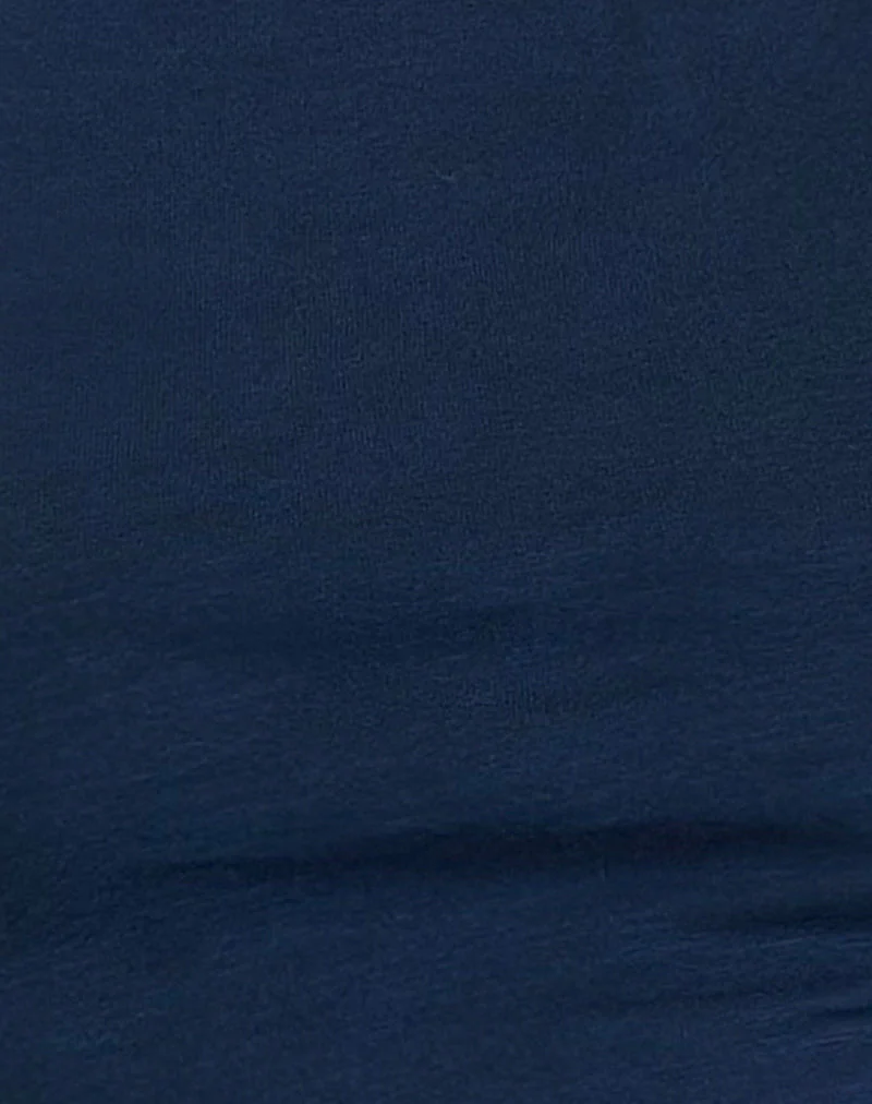 Ralda Curved Jersey Tee in Navy - Image 5