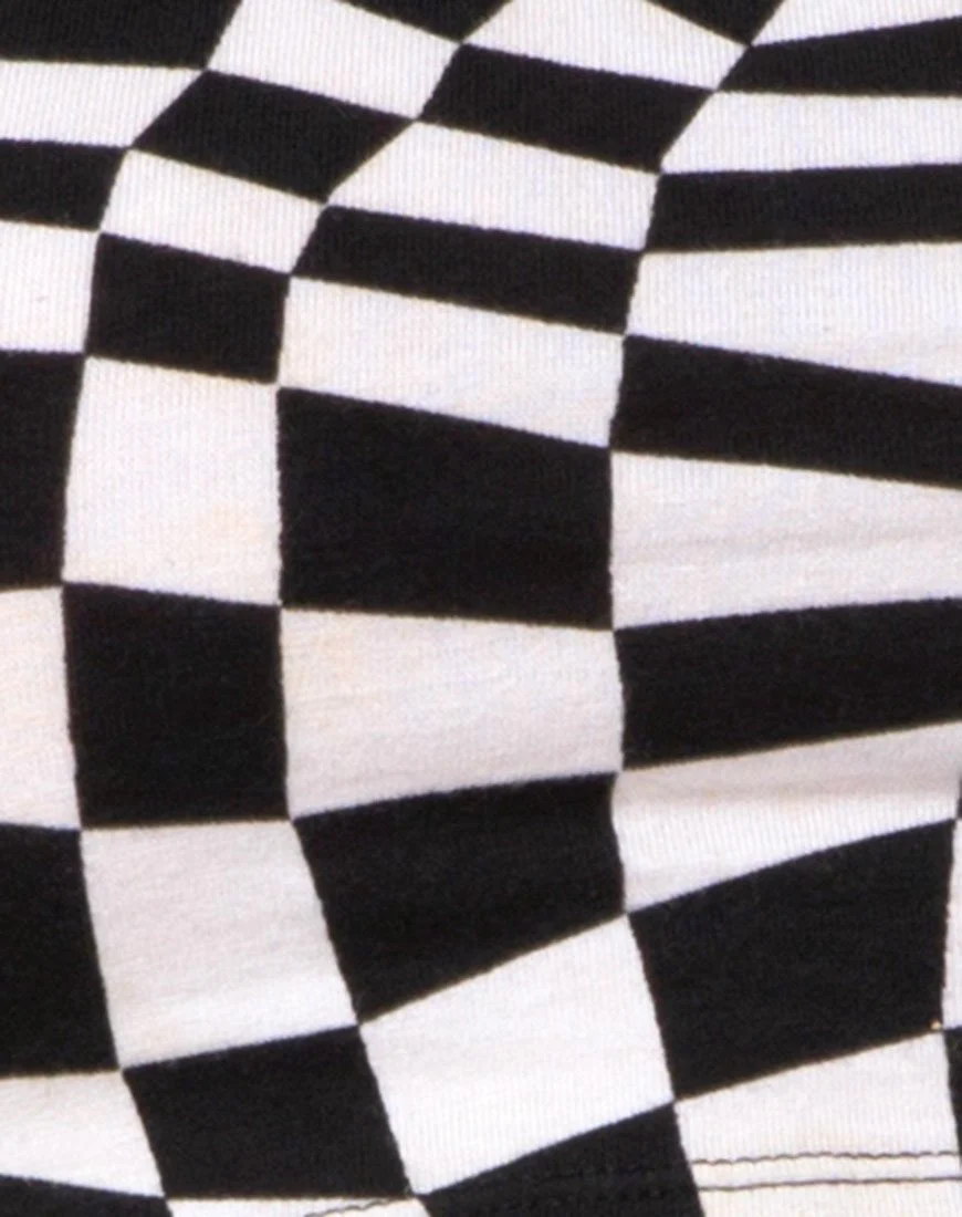 Ramo Bandeau in Square Flag Black and White - Image 5