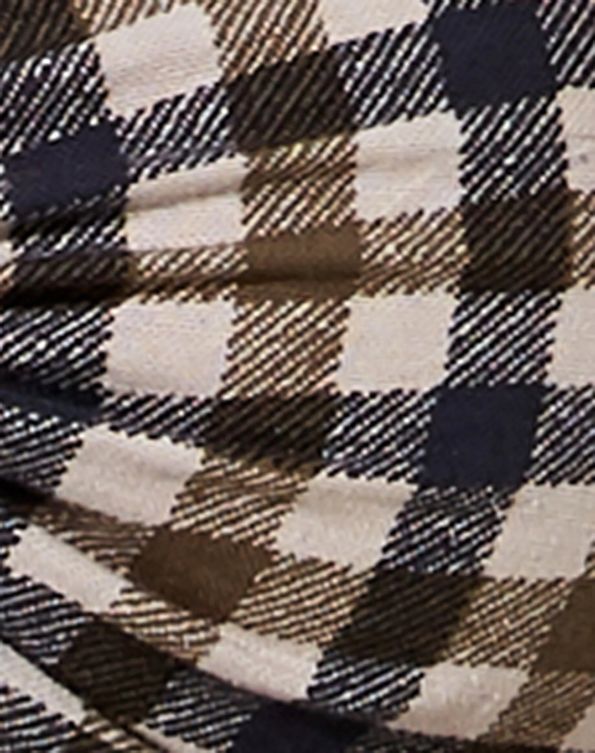 Reilo Crop Top in 40's Check Tan - Image 5