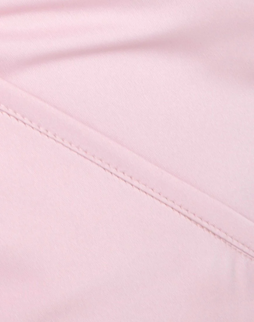 Renta Cold Shoulder Crop Top in Satin Blush - Image 5