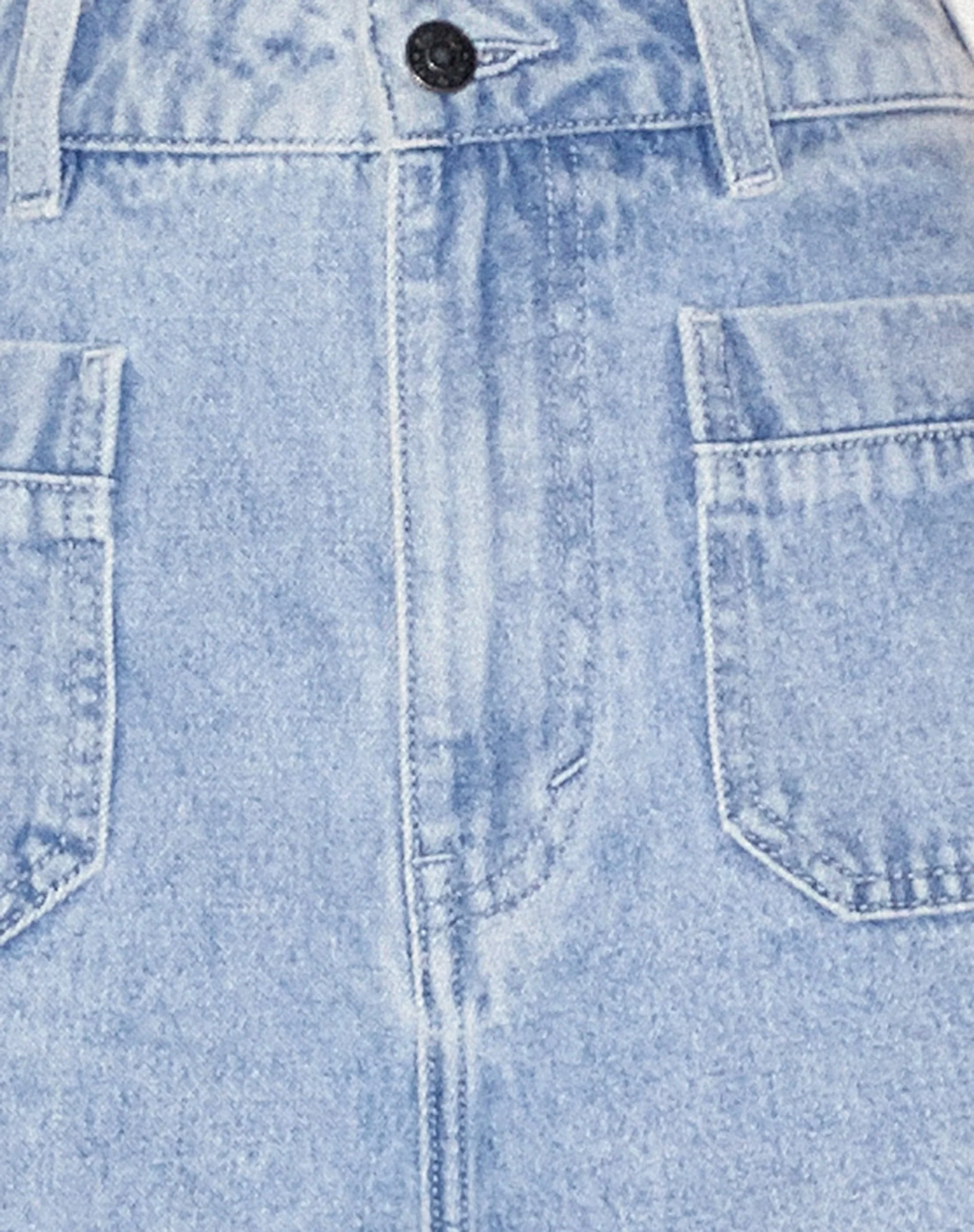 Retro Pocket Flare Jeans in Super Light Wash - Image 6