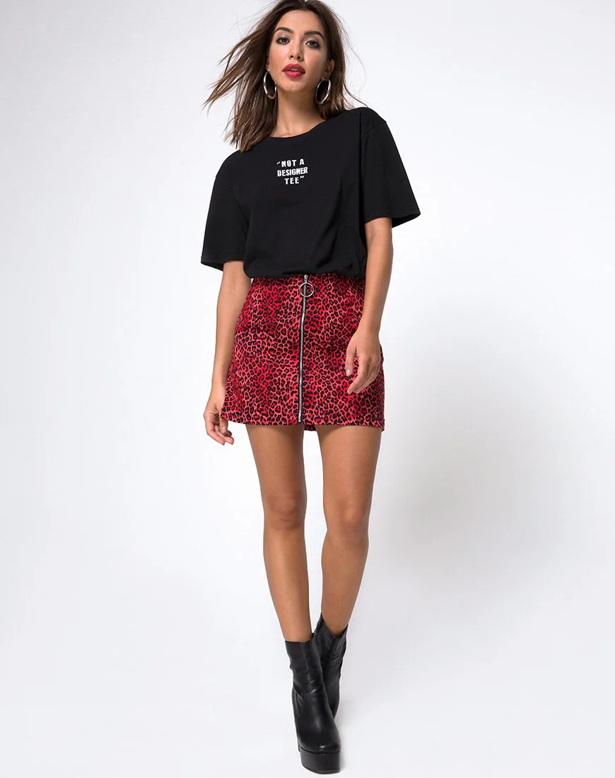 Ring Mini Skirt in Coloured Animal - Image 3