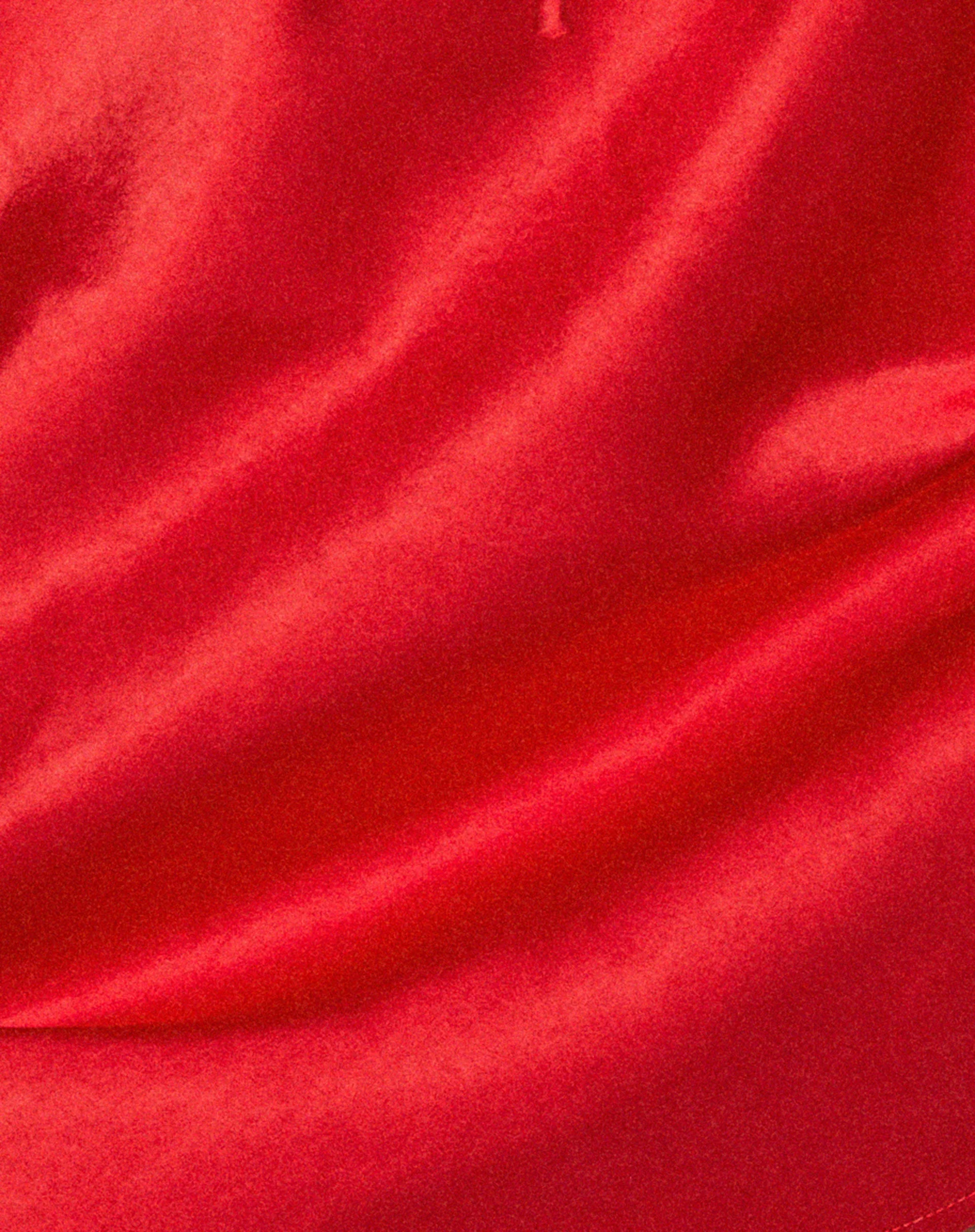 Rinti Slip Dress in Satin Red - Image 7