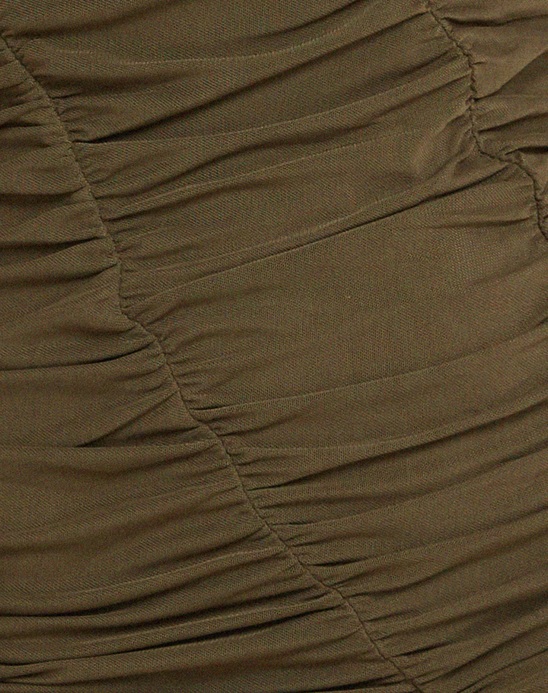 Robina Ruched Mesh Mini Dress in Green Leaf - Image 6