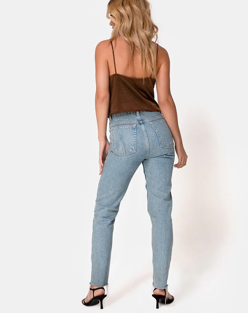 Roce Top in Satin Chocolate - Image 4