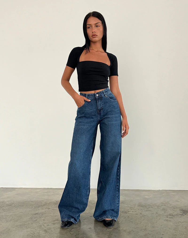 Roomy Extra Wide Jeans in Mid Blue Used - Image 5