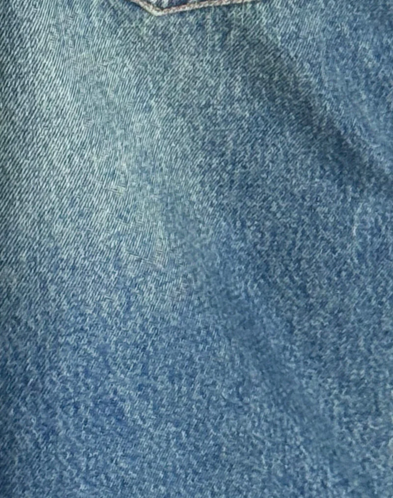 Roomy Extra Wide Low Rise Jeans in Bright Blue - Image 6