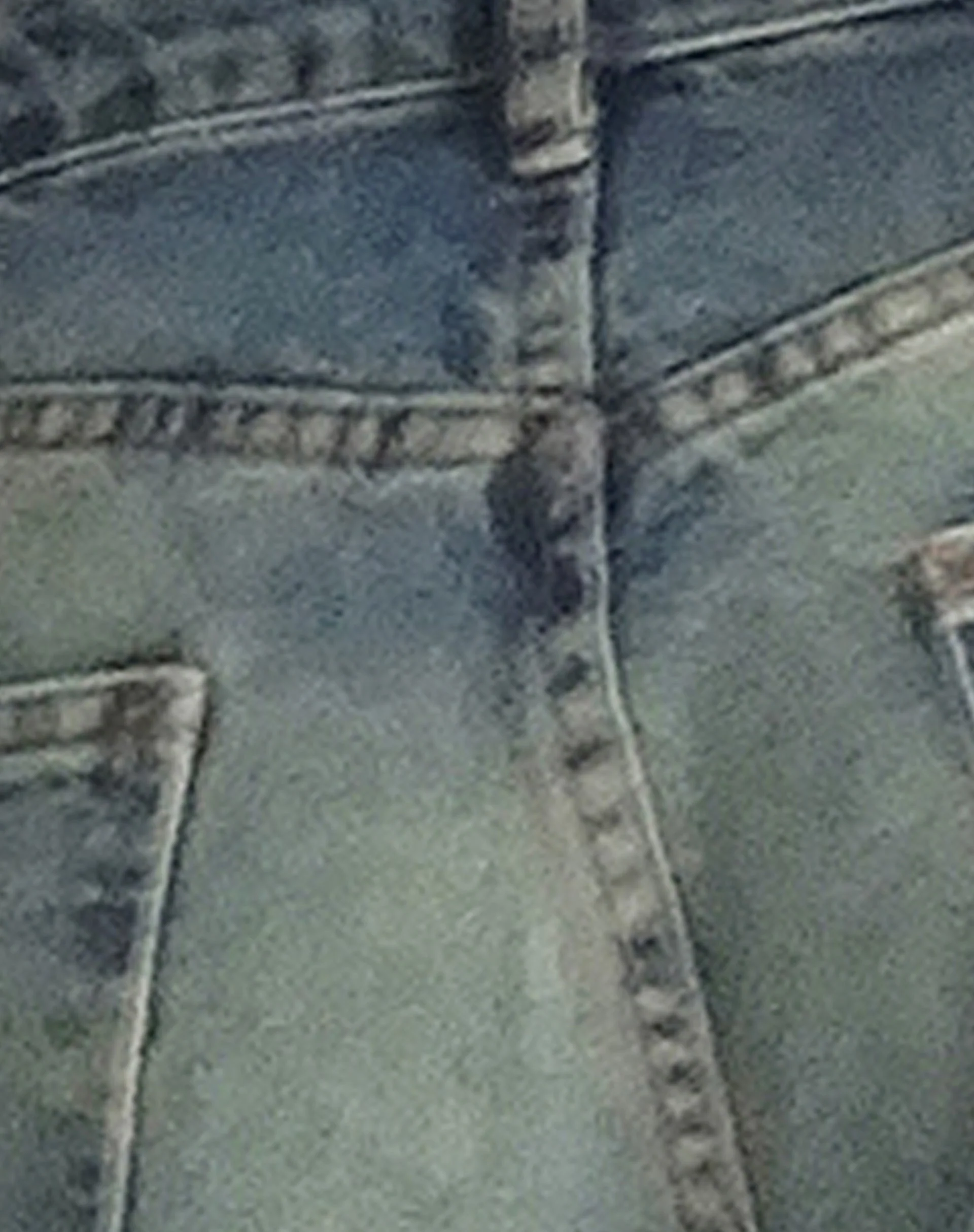 Roomy Extra Wide Low Rise Jeans in Extreme Blue Green - Image 6