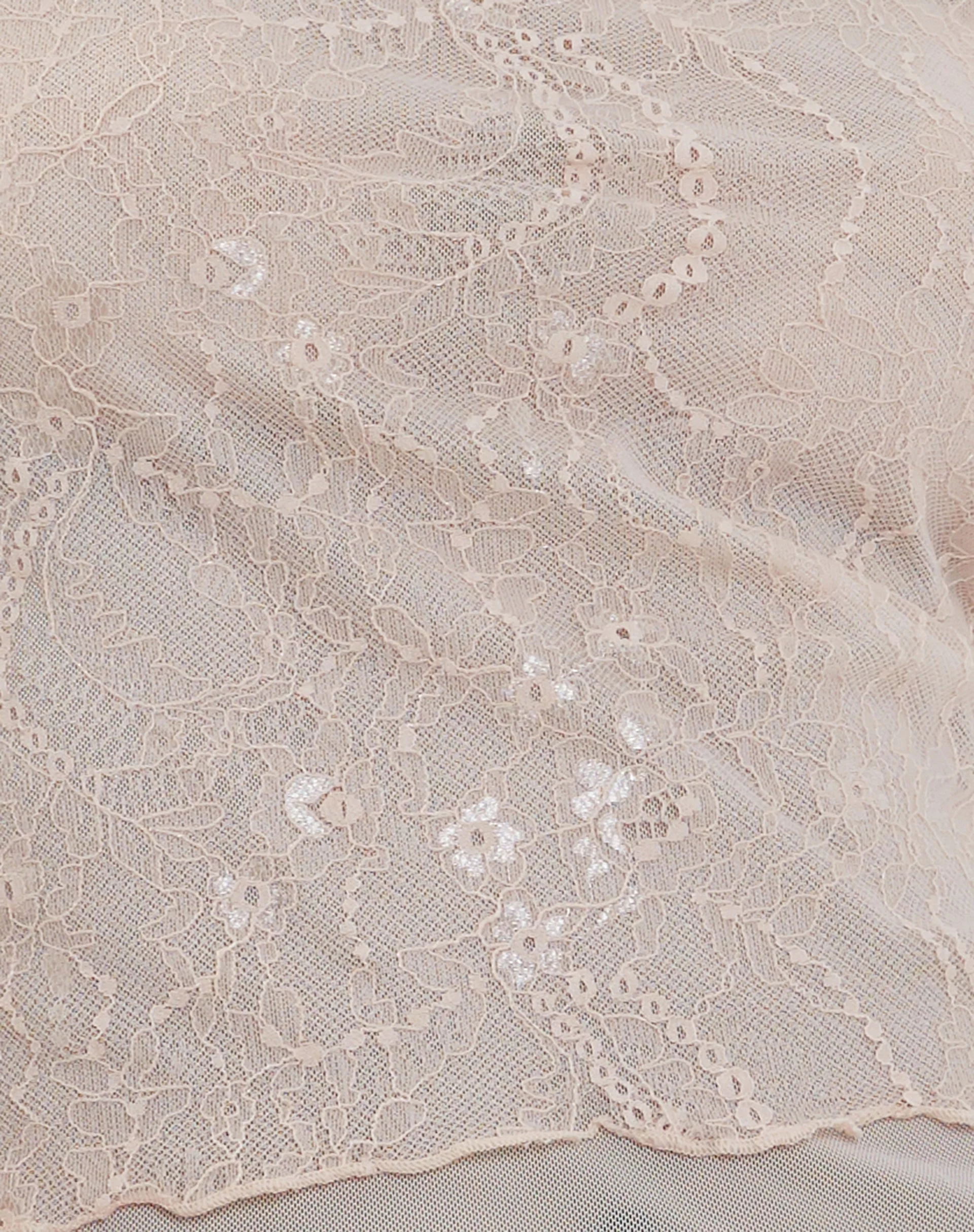 Rory Long Sleeve Lace Top in Pink - Image 5