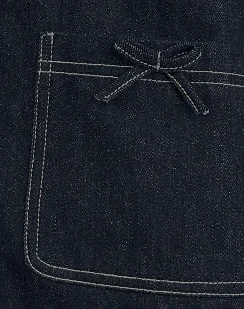 Rosdi Bow Embellished Jacket in Dark Indigo - Image 6