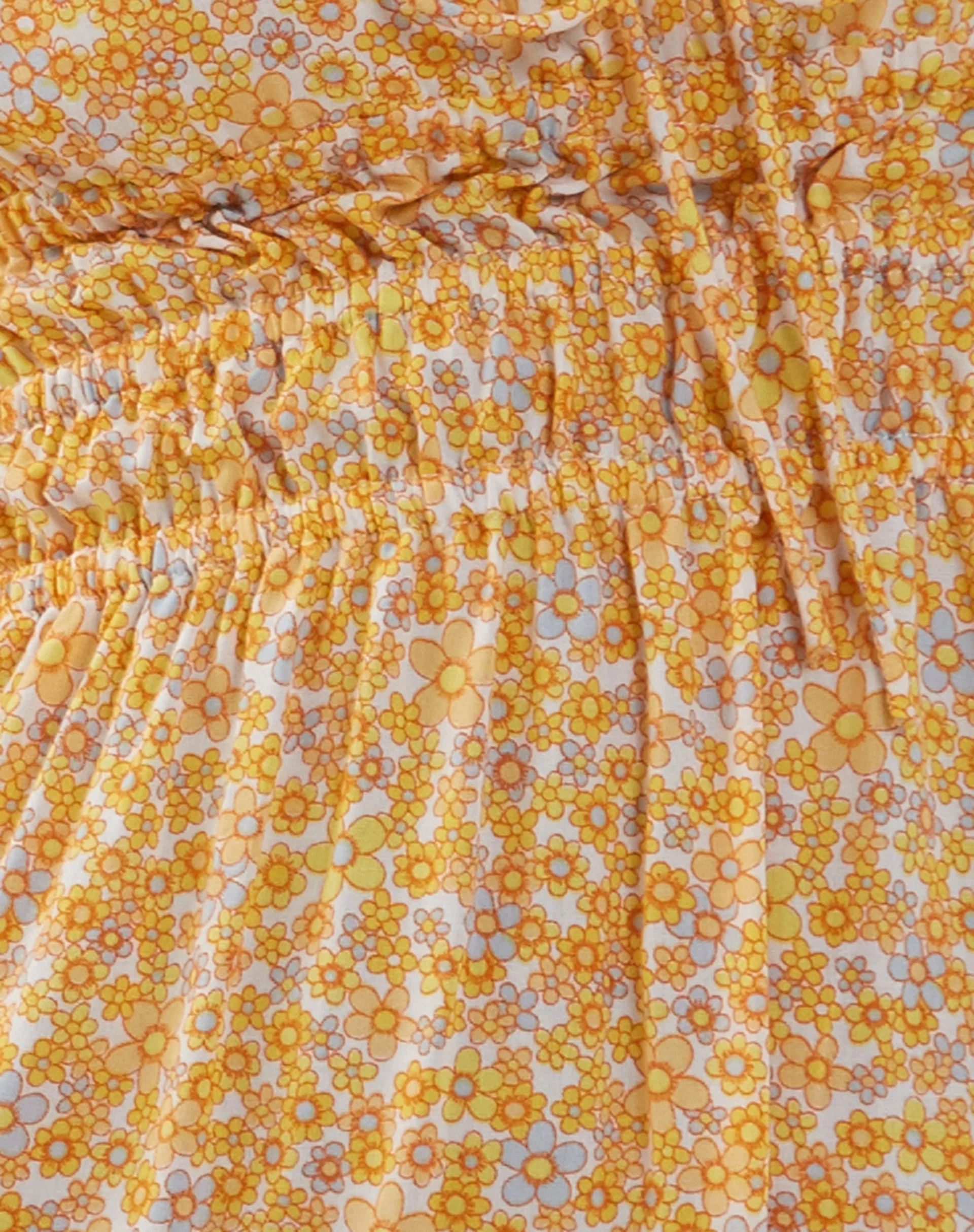 Rosmilly Mini Dress in Flower Garden Yellow - Image 8