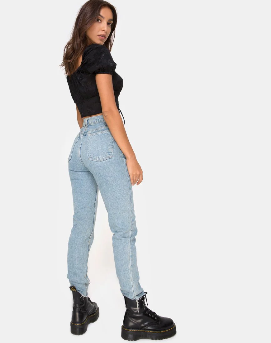 Ruiz Top in Satin Rose Black - Image 5
