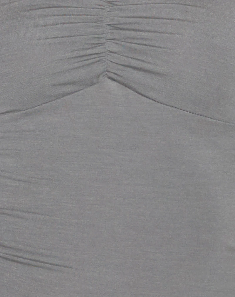 Ruki Bandeau Top in Rayon Jersey Grey - Image 6