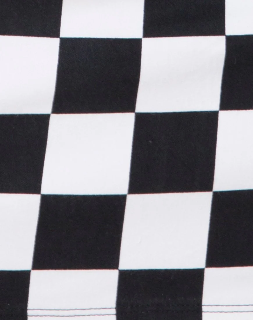 Saffy Bodycon Skirt in Checker Board Medium - Image 6