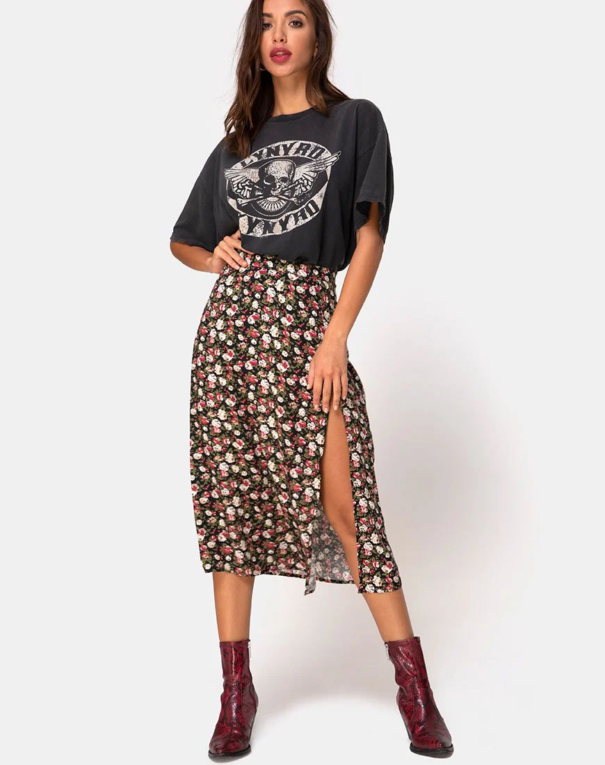 Saika Skirt in Courtney Floral - Image 3