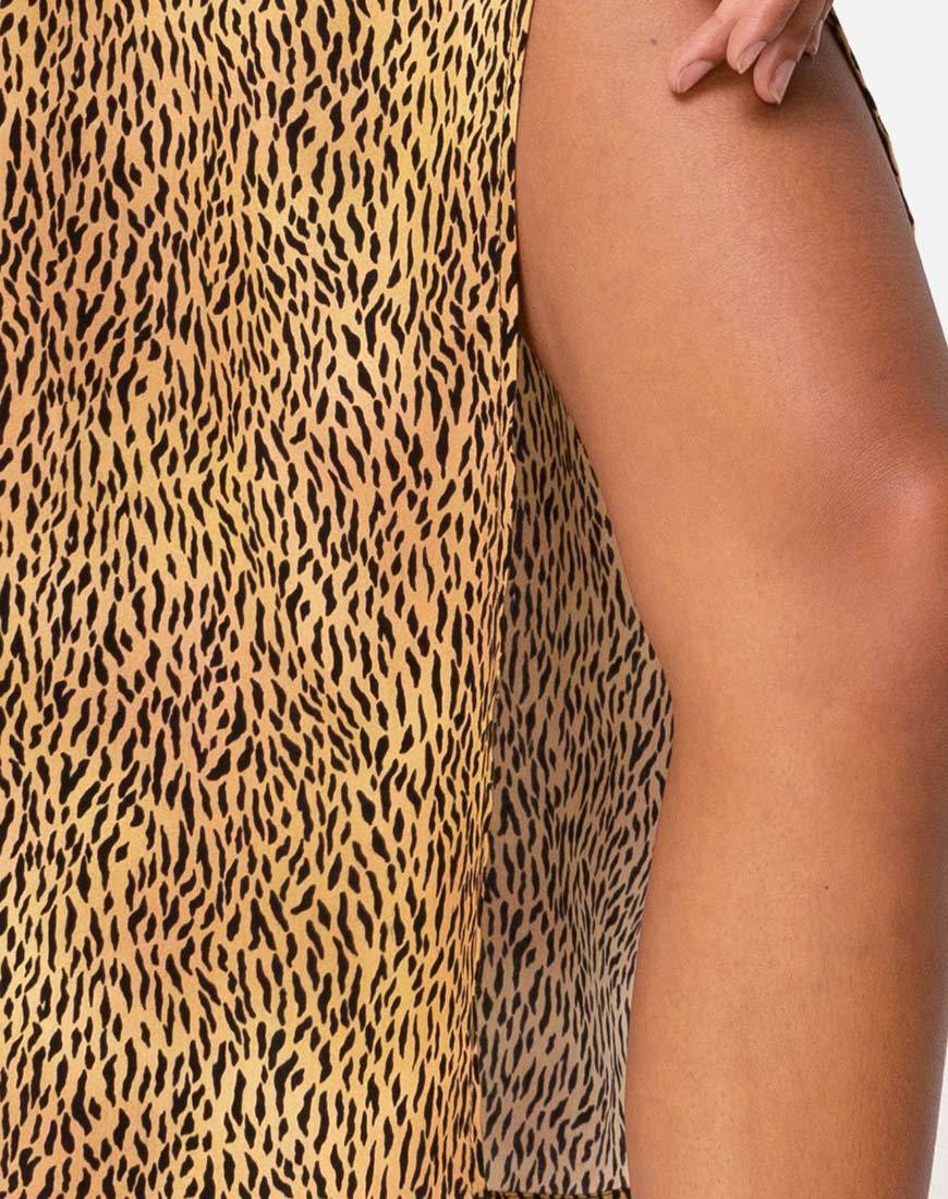 Saika Midi Skirt in Mini Tiger Brown - Image 5