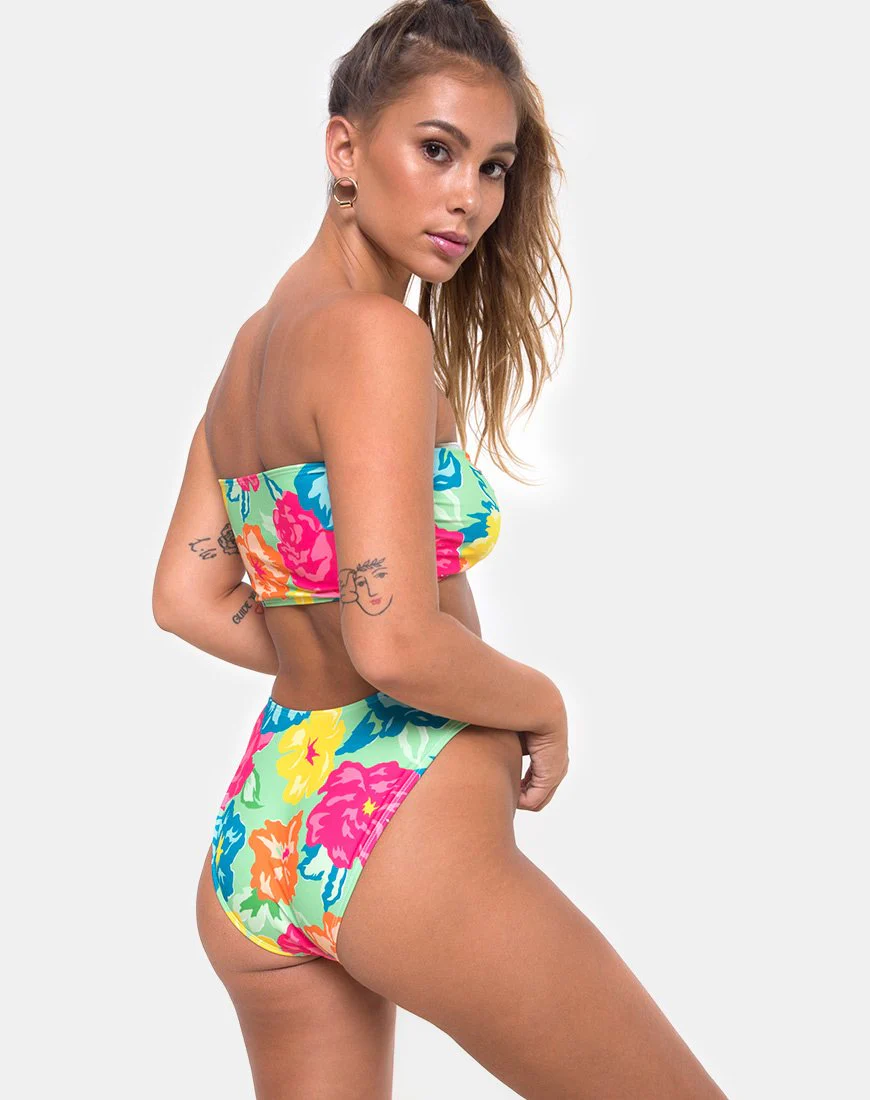 Samara Bikini Top in Tropicana Floral - Image 2