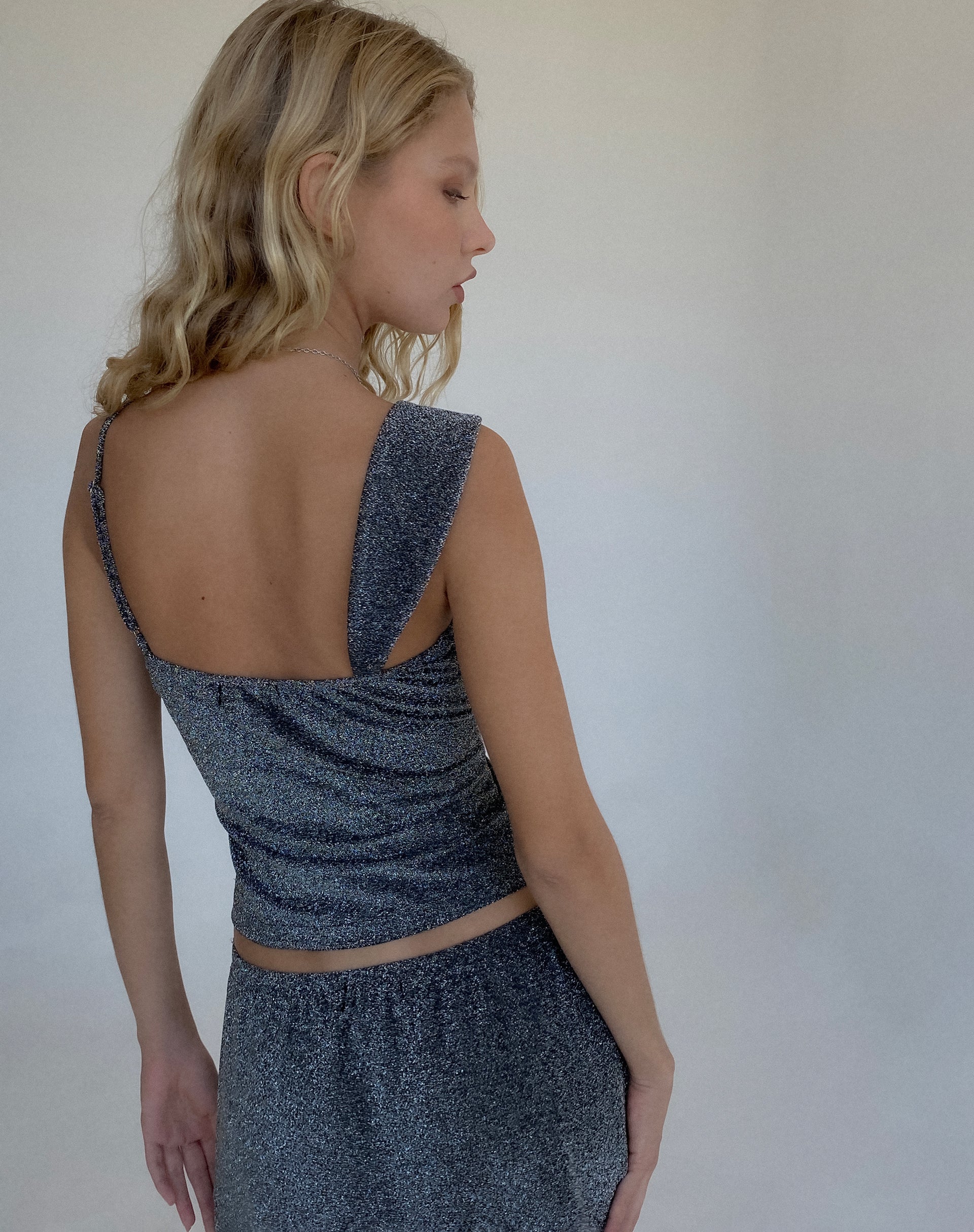 Sambu Cami Top in Black Shimmer - Image 4