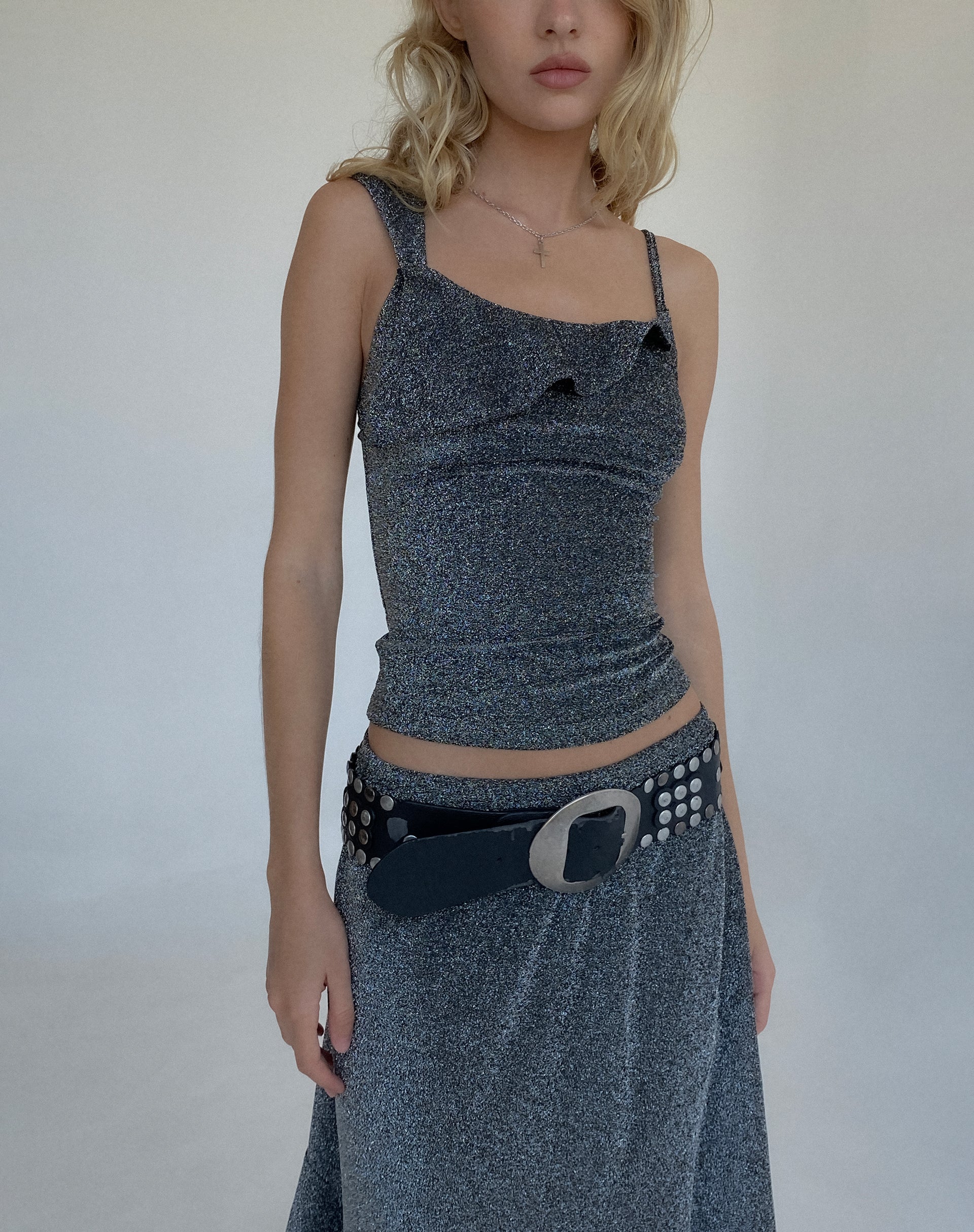 Sambu Cami Top in Black Shimmer - Image 5
