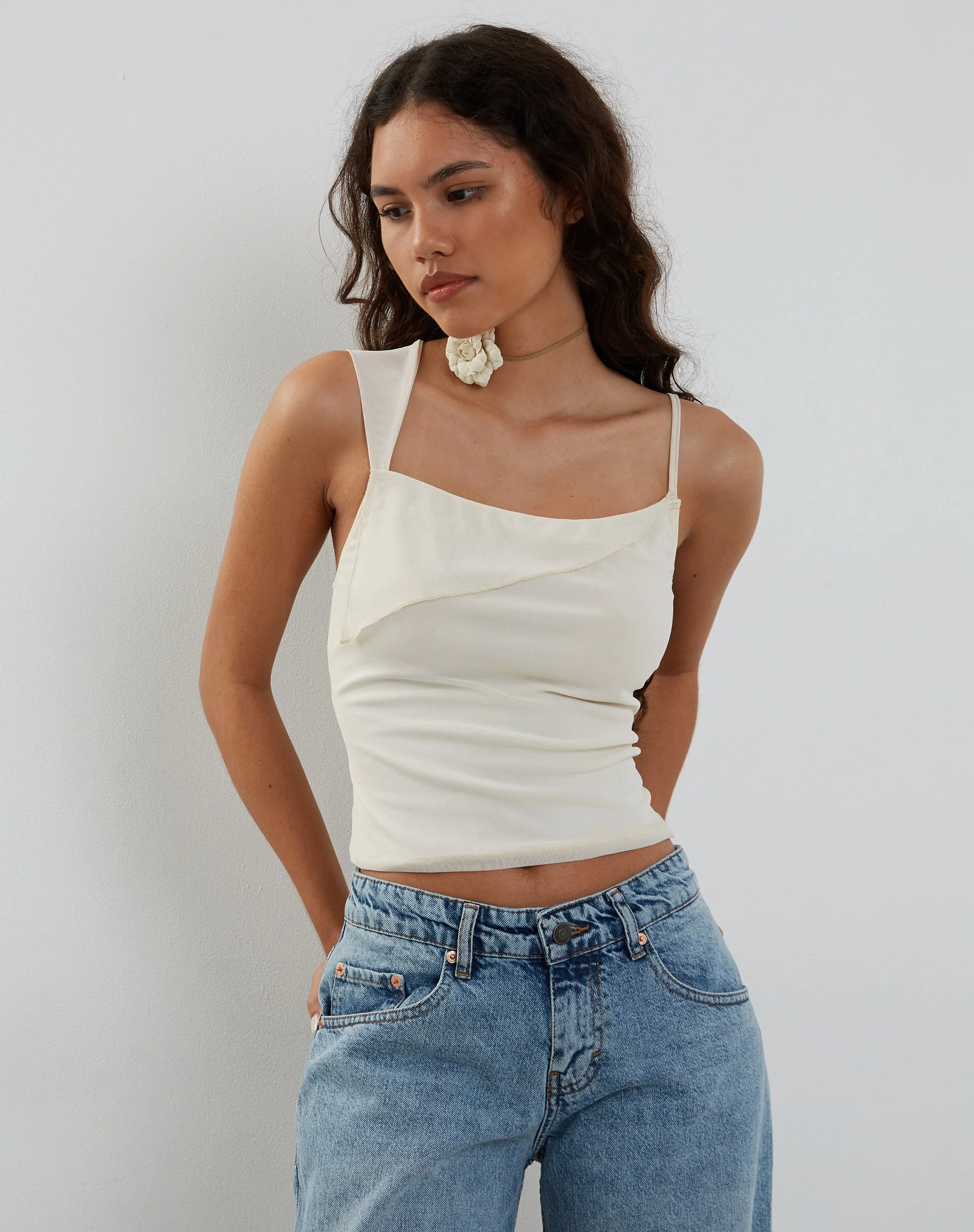 Sambu Top in Mesh Ivory - Image 3