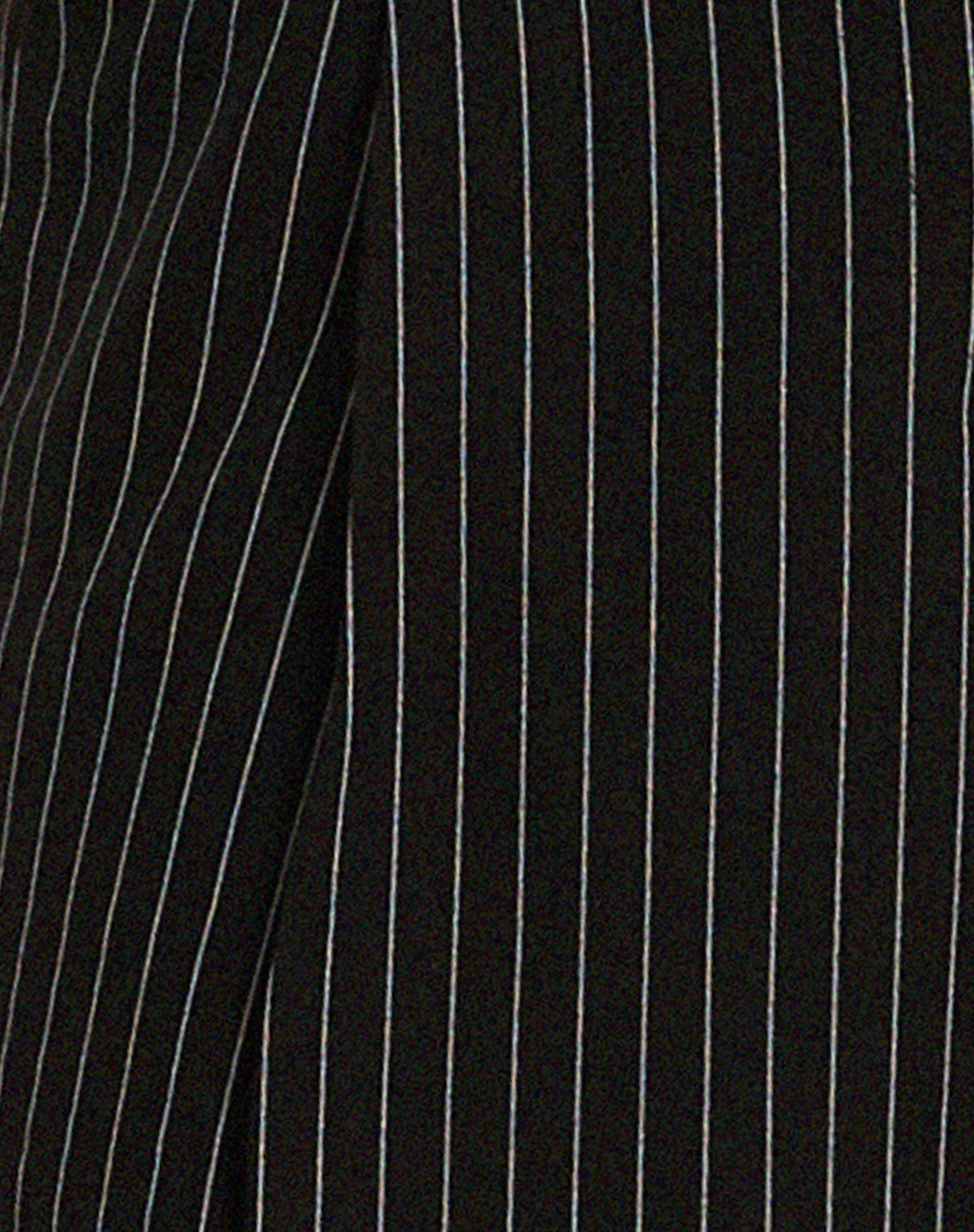 Saskira Wide Leg Trouser in Pinstripe Black - Image 8