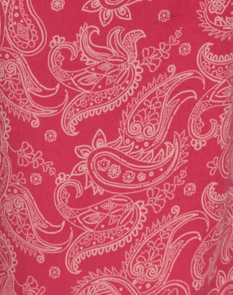 Sastra Midi Dress in Retro Paisley Pink - Image 6