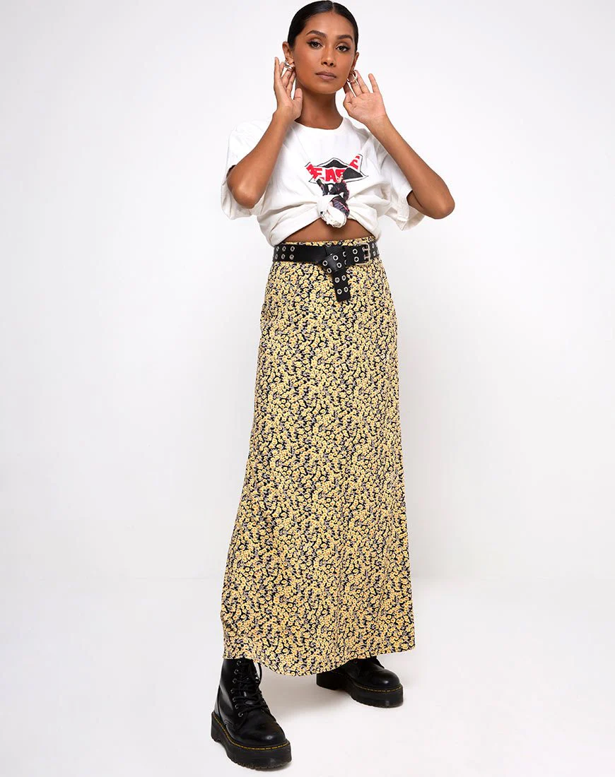 Sayan Skirt in Mini Bloom Yellow - Image 3