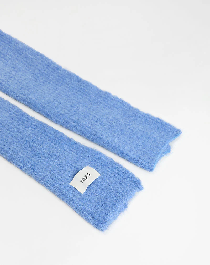Scarf in Plain Blue - Image 2