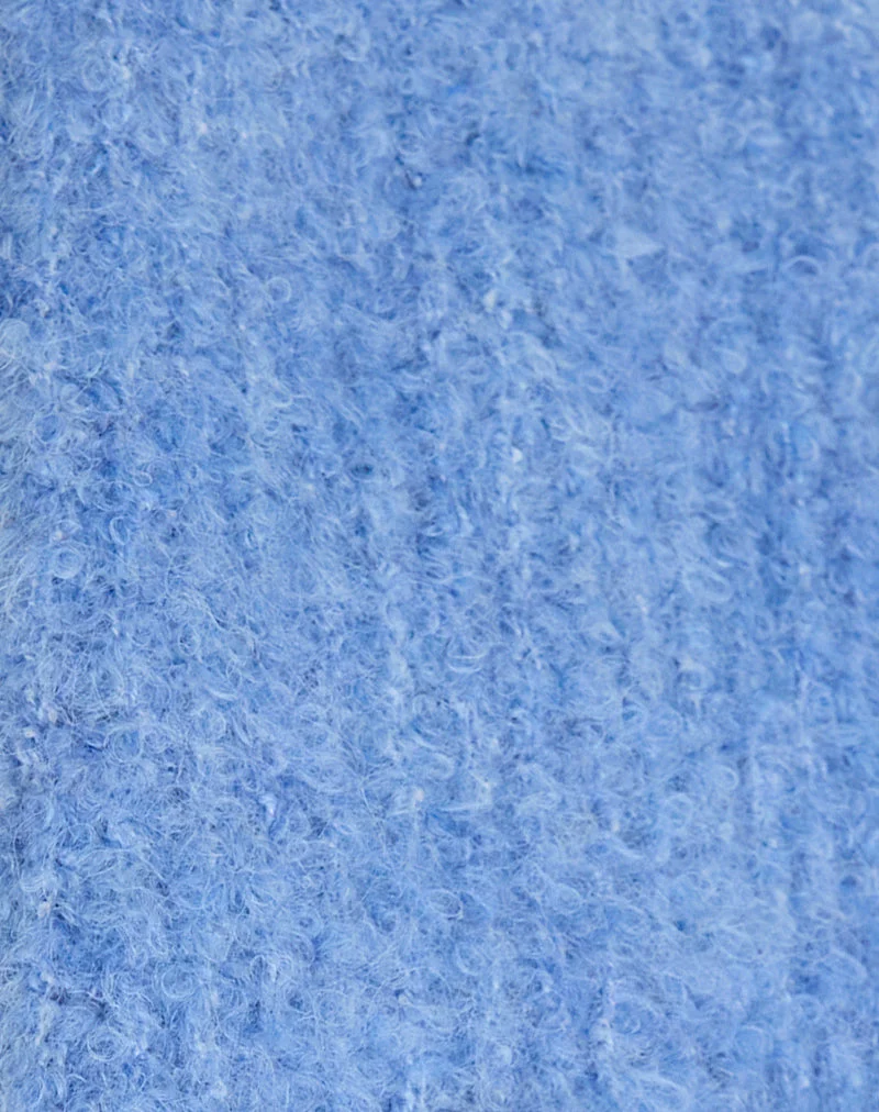 Scarf in Plain Blue - Image 5