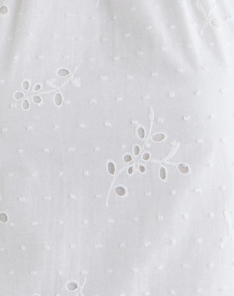 Sedona Halterneck Top in Broderie White - Image 7