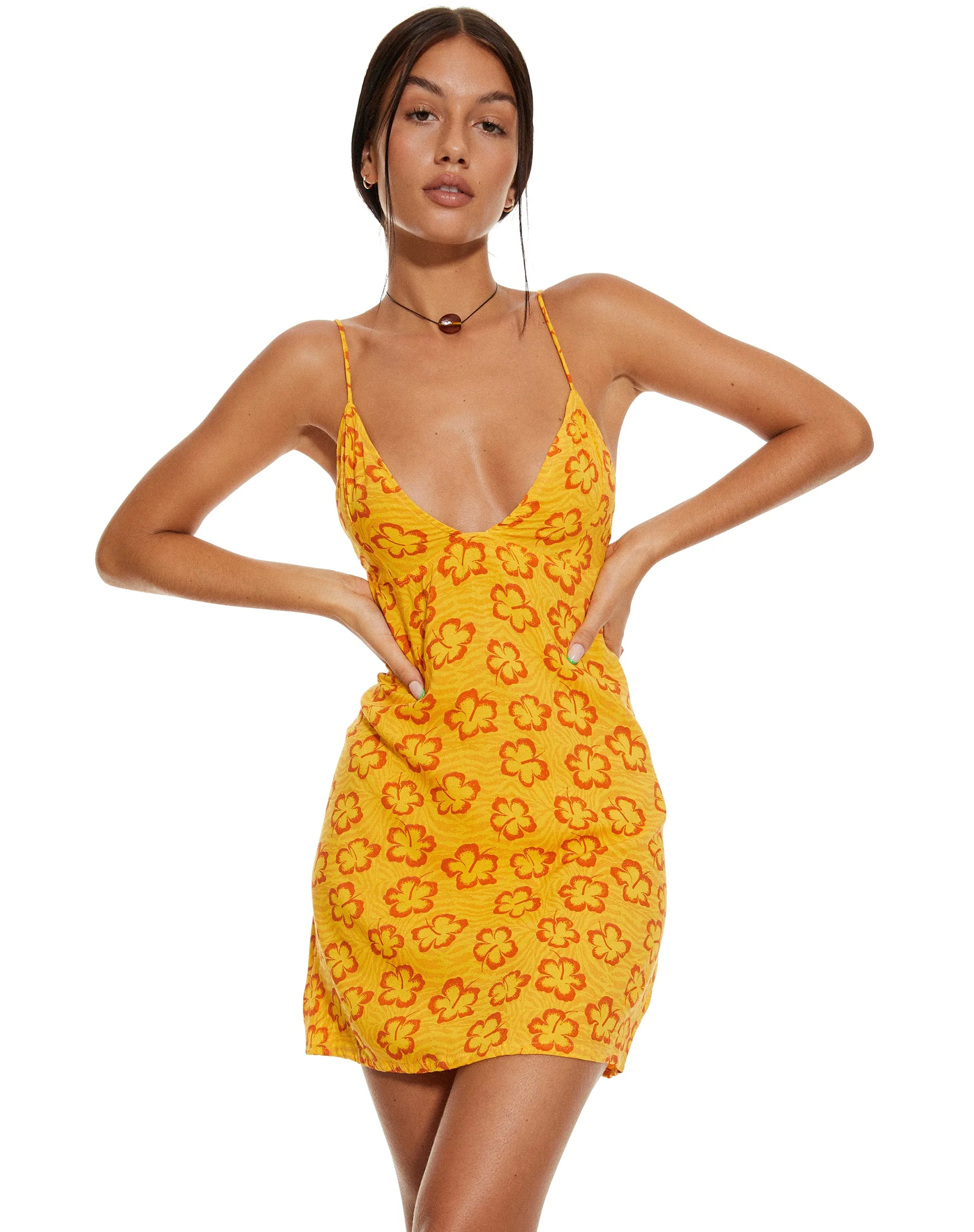 SENOR DRESS HIBISCUS ZEBRA ORANGE - Image 4